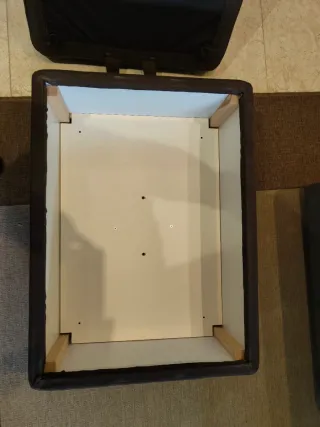 Puff marrón de tela