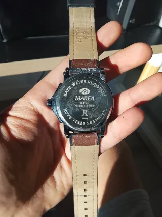 Reloj Marea Azul Correa Cuero Marrón