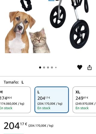 Silla de ruedas para perros