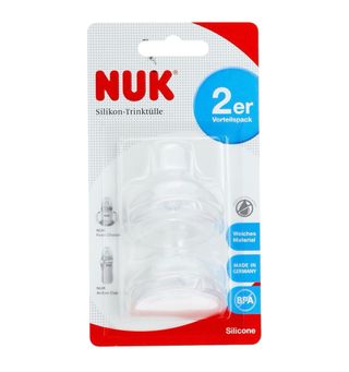 NUK 2 boquillas de silicona 6-18 meses