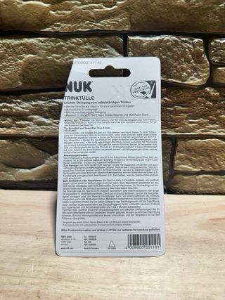 NUK 2 boquillas de silicona 6-18 meses