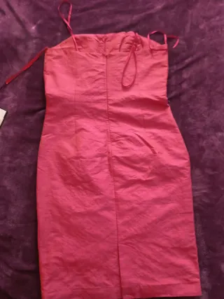 Vestido fiesta rosa T.36/38. Rosa cobre.