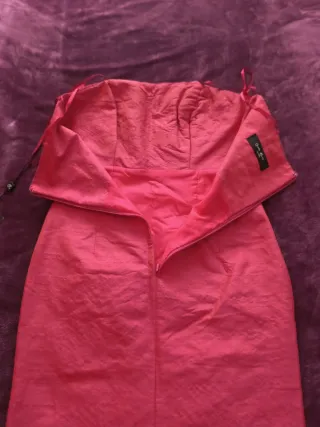 Vestido fiesta rosa T.36/38. Rosa cobre.