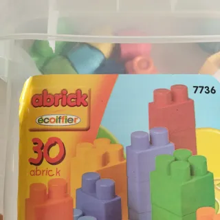 Scatola cubetti tipo Lego 30 pezzi