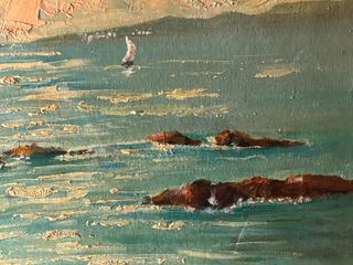 Cuadro Óleo Paisaje Marino