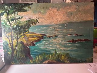 Cuadro Óleo Paisaje Marino