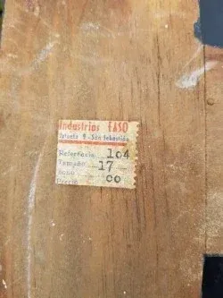 Antiguo Crucifijo de cobre y madera