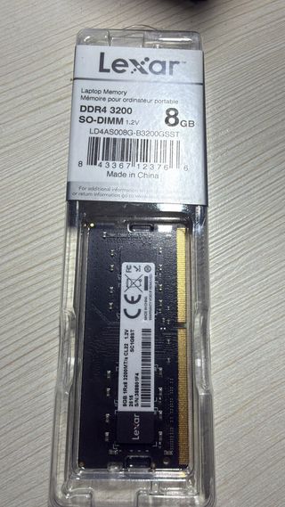 Lexar 8GB DDR4 3200 S memoria Ram portátil nueva