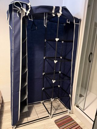 Armario organizador tela azul y blanco