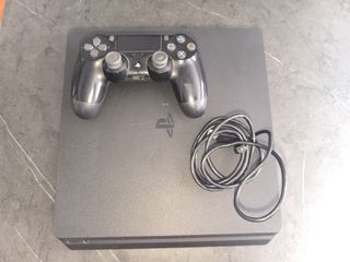 Ps4 Slim Negra + Mando y Cable