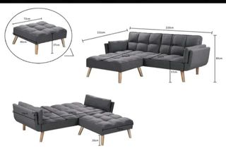 Sofá Cama Blanco Piel Sintética