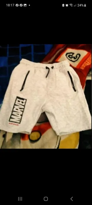 Pantalón corto Marvel gris talla L