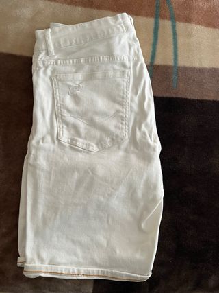 Bermudas Pull&Bear Blancas Desgastadas