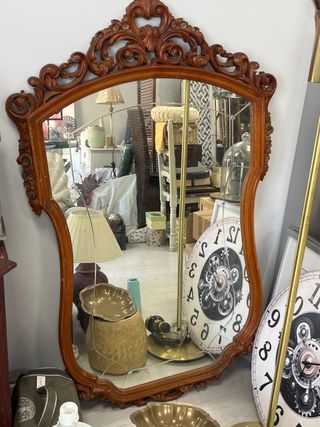 Espejo vintage madera tallada