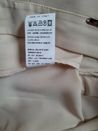 Pantaloni Lizalù beige a caviglia