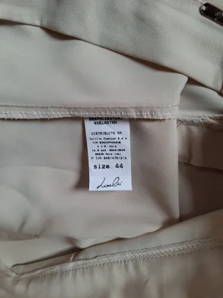 Pantaloni Lizalù beige a caviglia