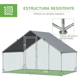 Gallinero Exterior 3x2x2m Jaula para Gallinas