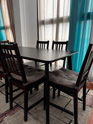 Comedor IKEA 6 Sillas Negro