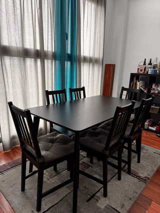 Comedor IKEA 6 Sillas Negro