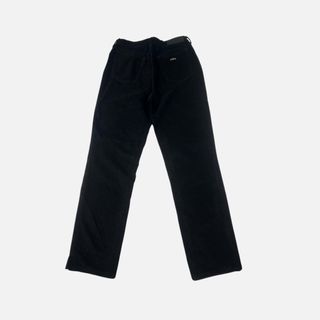 Krizia Pantaloni Velluto Nero Vintage Straight Fit