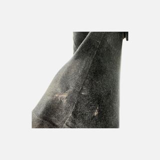 Krizia Pantaloni Velluto Nero Vintage Straight Fit