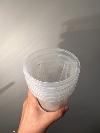 Pack de 4 macetas de plástico transparente