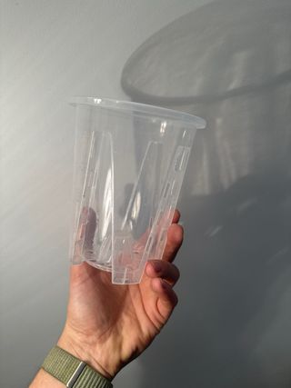 Pack de 4 macetas de plástico transparente