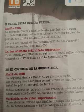 🇪🇦 NUEVO. PAL ESPAÑA Juego Wii-U Sniper Elite