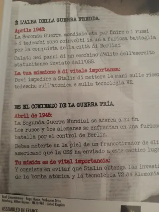 🇪🇦 NUEVO. PAL ESPAÑA Juego Wii-U Sniper Elite