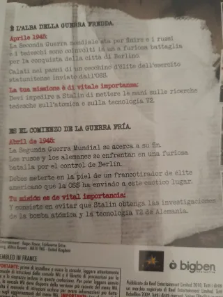 🇪🇦 NUEVO. PAL ESPAÑA Juego Wii-U Sniper Elite