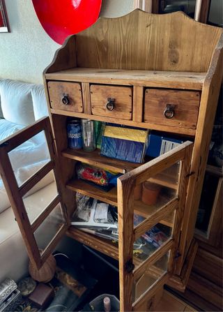 Mueble Rústico Madera con Cajones y Puertas