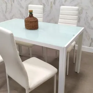MAS COLORES!! Mesa Comedor Cristal y Sillas