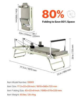 Reformer de pilates plegable reformador de pilates