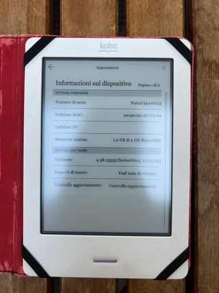 Kobo Touch Branco com capa