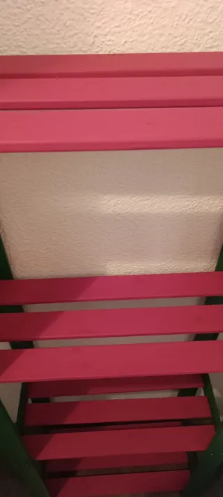 Estantería Ikea Madera Verde y Rosa