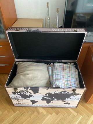 Baúl decorativo mapa mundo