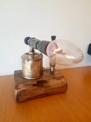 Lámpara Soplete Antigua laton