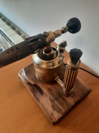 Lámpara Soplete Antigua laton