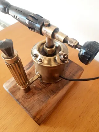 Lámpara Soplete Antigua laton