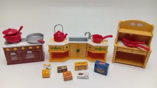 Pack Cocina + comida Sylvanian Families Miniatura