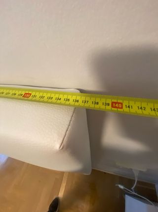 Cabecero Cama 135 cm Polipiel Blanco