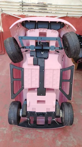 Coche Batería Rosa Fiat 500