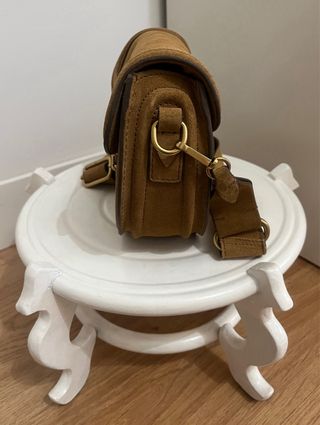 Bolso Zara en piel color caramelo