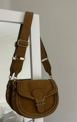 Bolso Zara en piel color caramelo
