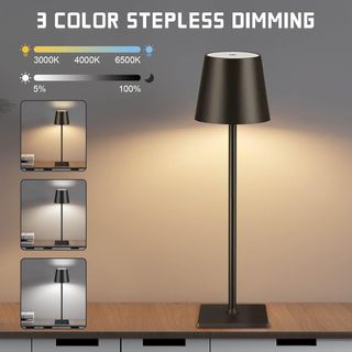 Lámpara de Mesa Inalámbrica Negra