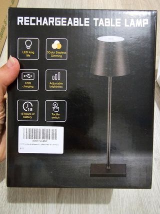 Lámpara de Mesa Inalámbrica Negra