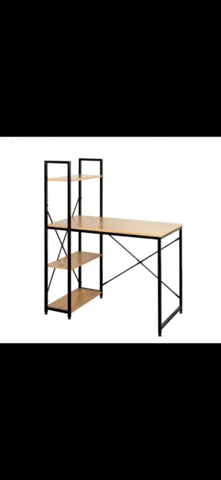 Mesa escritorio madera y metal