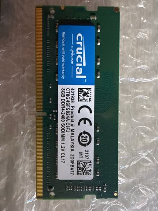 Memoria RAM Crucial y SK Hynix 8GB DDR4