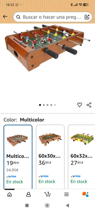 Mini futbolín de mesa