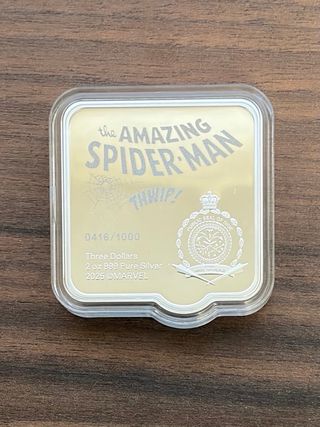 Moneda Plata 2 Oz. Spiderman MARVEL